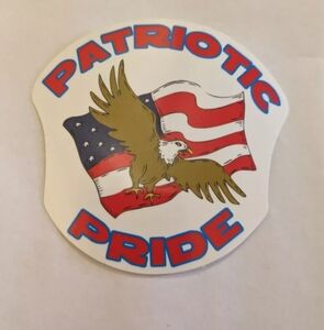 Vtg United States Patriotic Pride With Flag And Eagle machine Sticker 2001